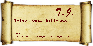 Teitelbaum Julianna névjegykártya